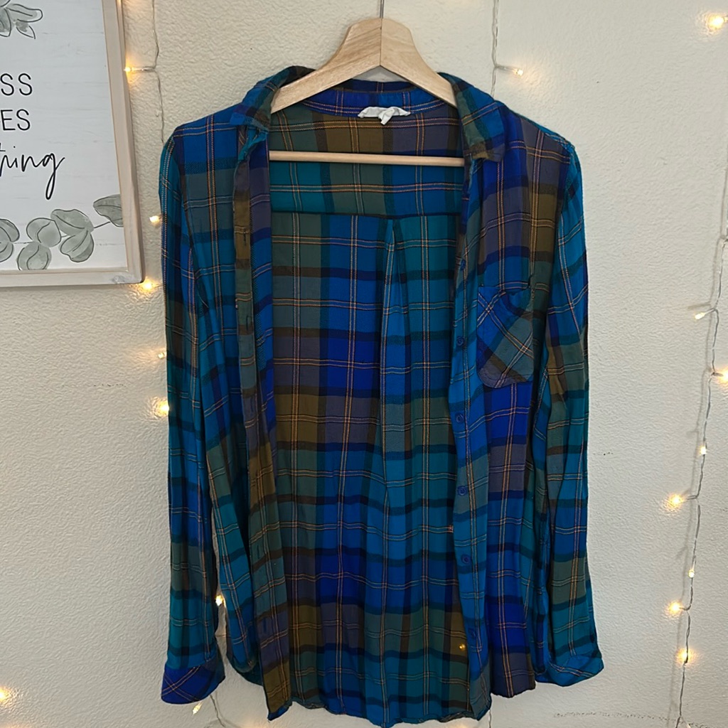 Blue Flannel Button Down